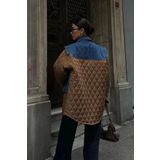 Denim Garnili Kapitone Ceket 7071