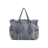 Denim Kot Kumaşı Omuz Kadın Çantası Barcelona 3216 Siyah