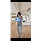 Denim Leopar Kadın Pantolon