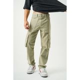 Denim Republic Erkek Haki Kargo Cep Baggy Pantolon