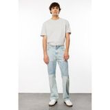 Denim Trip ROUTE Loose Fit Patchli Açık İndigo Erkek Jean Pantolon - 34 / 30 - Mavi