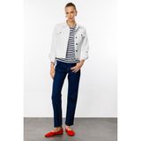 Denim Trip Trucker Regular Fit Beyaz Kadın Jean Ceket - XS