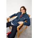 Denim Trip Wıllıam Regular Fit Yarım Pat Koyu Indigo Erkek Jean Gömlek