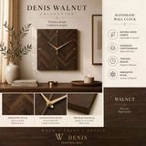 Denis Collection – Doğal Ceviz Ahşap Kaplama Duvar Saati