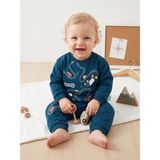 Deniva Kids Erkek Bebek Journey Yol ve Araba Baskılı 2'li Sweatshirt Eşofman Takımı - 12 Ay - Lacivert