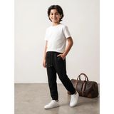 Deniva Kids Erkek Çocuk Siyah Beli Bağcıklı Paçası Lastikli Rahat Kalıp Jogger Pantolon - 6 - 7 Yaş