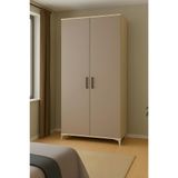 Deniz 2 Kapaklı Genç Odası Dolabı |%100 MDF Kalitesi | REHAU Kaplama Kapaklar | Ağaç Ayaklar