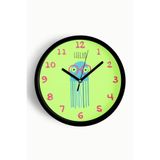 Deniz Anası Çocuk Odası Duvar Saati - 25cm - Önü Camlı Siyah Kasa - Sessiz Mekanizma, JH1032S25SKP