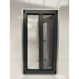 Deniz Cam Sineklik Plise Yatay Sineklik Pileli Plise Akordiyon Sürme Katlanır Sineklik Antrasit - 40-60 x 100-140 cm