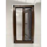 Deniz Cam Sineklik Plise Yatay Sineklik Pileli Plise Akordiyon Sürme Katlanır Sineklik Koyu Kahve - 60-100 x 140-170 cm