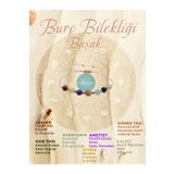 Deniz Doğal Taş Doğal Taş Başak Burç Bilekliği Güneş Taşı-Aventurin-Jasper-Ametist-Kan Taşı-Kalsit-Sitrin