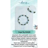 Deniz Doğal Taş Sertifikalı Akuamarin ve Yeşim Doğal Taş Bileklik