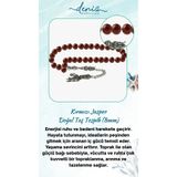 Deniz Doğal Taş Sertifikalı Kırmızı Jasper Doğal Taş Tesbih 8mm
