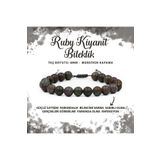Deniz Doğal Taş Sertifikalı Ruby Kyanit 8mm Merdiven Kapama Doğal Taş Bileklik