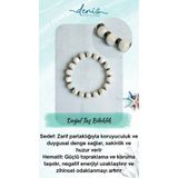 Deniz Doğal Taş Sertifikalı Sedef ve Hematit Taşı Bileklik Huzur ve Zarafetin Simgesi