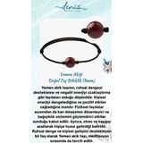 Deniz Doğal Taş Sertifikalı Yemen Akiği Doğal Taş Tanem Bileklik 8mm