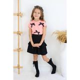 Deniz Home Wear Yazlık Kısa Kollu T-Shirt & Etek 2 Parça Kız Çocuk Etekli Takım - 5 - 6 Yaş