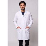Deniz İş Erkek Gömlek Yaka Uzun Boy Beyaz Uzun Kol Alpaka Doktor ve Öğretmen Önlüğü