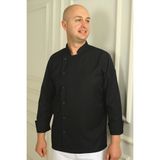 Deniz İş Siyah Gabardin Erkek Aşçı Ceketi-Aşe - 3XL - Çok Renkli