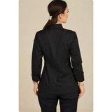 Deniz İş Siyah Kadın Gabardin Aşçı Ceketi - 3XL