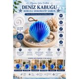 Deniz Kabuğu Dekoratif Kokulu Sabun Deniz Esintili Banyo Salon Ofis Dekoru 10X10 Cm Mavi Renk