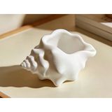 Deniz Kabuğu Tasarım Dekoratif Obje - 3D Baskı Modern Saksı / Takı Tabağı / Organizer