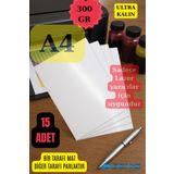 Deniz Karton 15 Adet Parlak & Mat A4 Boy Kağıt - Sertifika Kağıdı - Belge Kağıdı- Bristol Kağıdı - 300gr