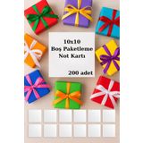 Deniz Karton 200 Adet| 10 x 10 cm Not Kartı - Paketleme Kartı - Hediye Paketleme Kartı - Kalın Kağıt