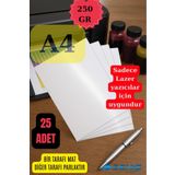 Deniz Karton 25 Adet Parlak & Mat A4 Boy Kağıt - Sertifika Kağıdı - Belge Kağıdı- Bristol Kağıdı - 250gr