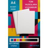 Deniz Karton 50 Adet - Kalın 210 gr 1. Hamur Kağıt, Karton, Tebrik, Davetiye - Kalın Kağıt