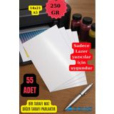 Deniz Karton 55 Adet Parlak & Mat A5 14X21 Kağıt - Sertifika Kağıdı - Belge Kağıdı- Bristol Kağıdı - 250 GR