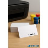 Deniz Karton Mat & Parlak 250 Adet 8x5 Boş Kartvizit - Not Kağıdı - Baskısız Kartvizit - Amerikan Bristol