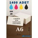 Deniz Karton Toptan 1400 Adet | A6 Boy 1. Hamur Baskı Kağıdı - 250 Gram - Davetiye Kağıdı - 1.Hamur Kağıt