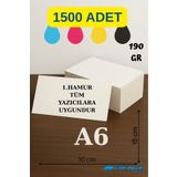 Deniz Karton Toptan 1500 Adet | A6 Boy 1. Hamur Baskı Kağıdı - 190 Gram - Davetiye Kağıdı - 1.Hamur Kağıt