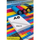 Deniz Karton Yapışkanlı Etiket | 150 Adet A6 Boy 10x15 cm - Boş Sticker - Mat - 1.Kalite Lux 1.hamur