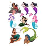 Deniz Kızı Sticker Set-1 9 Parça Telefon, Tablet, Defter, Laptop Sticker
