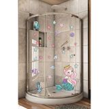 Deniz Kızı Yıldızlar ve Balıklar Banyo ve Duvar Sticker Seti