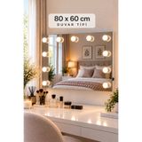 DENİZ KOÇ GRUP 80x60cm Işıklı Makyaj Aynası