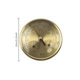 Deniz Marin Barometre Seti. 3'lü Barometre Termometre Hygrometre. 130mm. Sarı