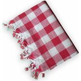 Deniz Marketim Kırmızı Çok Amaçlı Sofra Bezi Piknik Örtüsü 140 x 140 cm Kırmızı