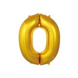 Deniz Parti Süsleri 0 Rakam Gold Folyo Balon 100Cm