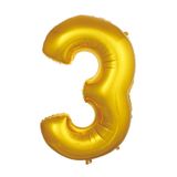 Deniz Parti Süsleri 3 Rakam Gold Folyo Balon 100Cm
