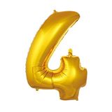 Deniz Parti Süsleri 4 Rakam Gold Folyo Balon 100Cm
