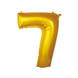 Deniz Parti Süsleri 7 Rakam Gold Folyo Balon 100Cm