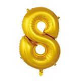Deniz Parti Süsleri 8 Rakam Gold Folyo Balon 100Cm