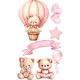 Deniz Parti Yenilebilir Şekerli Kağıt Baskısı Cupcake ve Pasta Resim Baskı Ayıcık Temalı 48