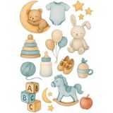 Deniz Parti Yenilebilir Şekerli Kağıt Baskısı Cupcake ve Pasta Resim Baskı Bebek Eşyaları Temalı 31