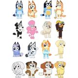 Deniz Parti Yenilebilir Şekerli Kağıt Baskısı Cupcake ve Pasta Resim Baskı Bluey Temalı 100