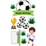 Deniz Parti Yenilebilir Şekerli Kağıt Baskısı Cupcake ve Pasta Resim Baskı Futbol Temalı 54