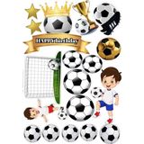 Deniz Parti Yenilebilir Şekerli Kağıt Baskısı Cupcake ve Pasta Resim Baskı Futbol Temalı 74